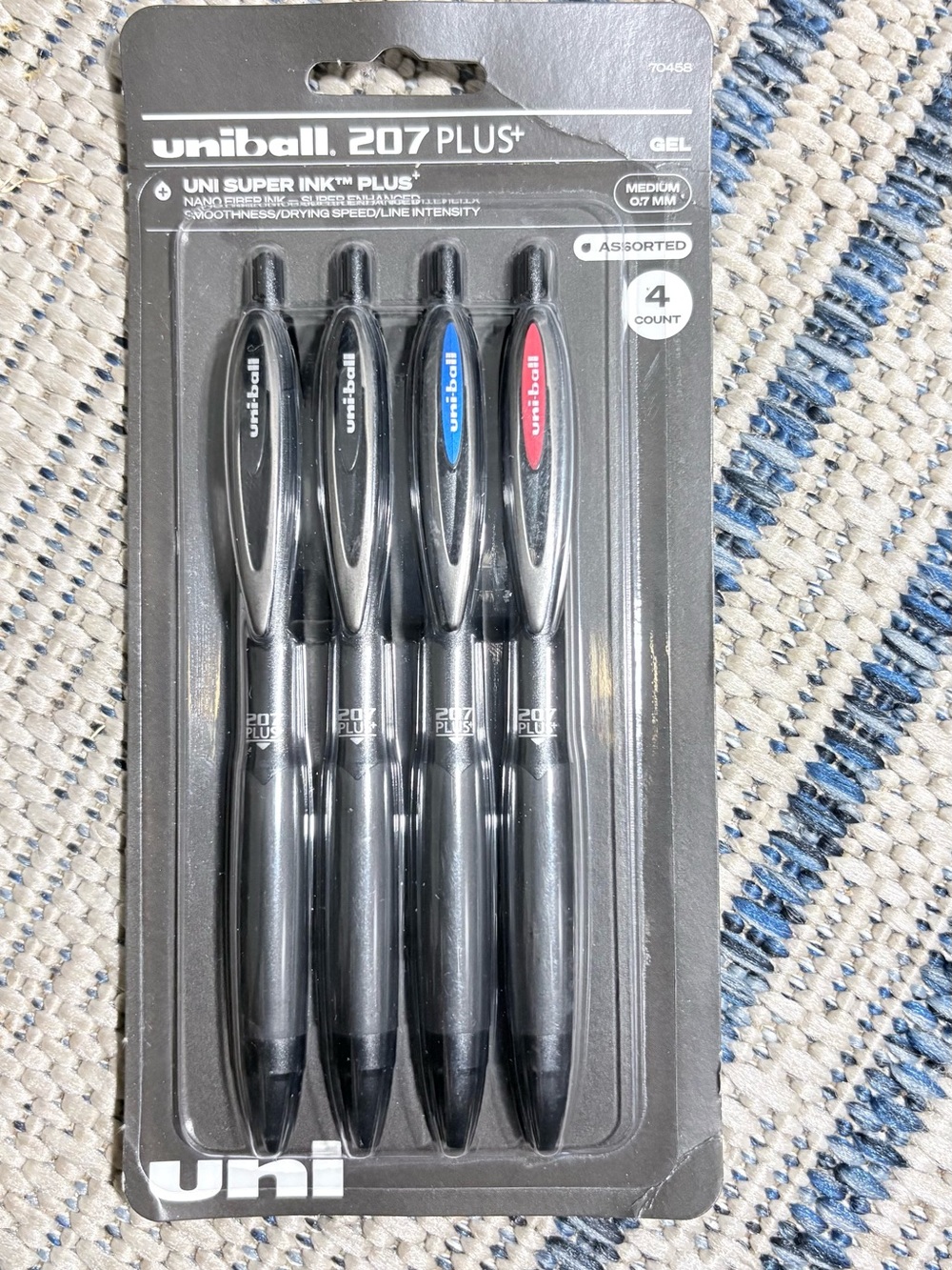 207 PLUS+ Gel Pens - Black Barrel with Assorted Ink (4 Count)